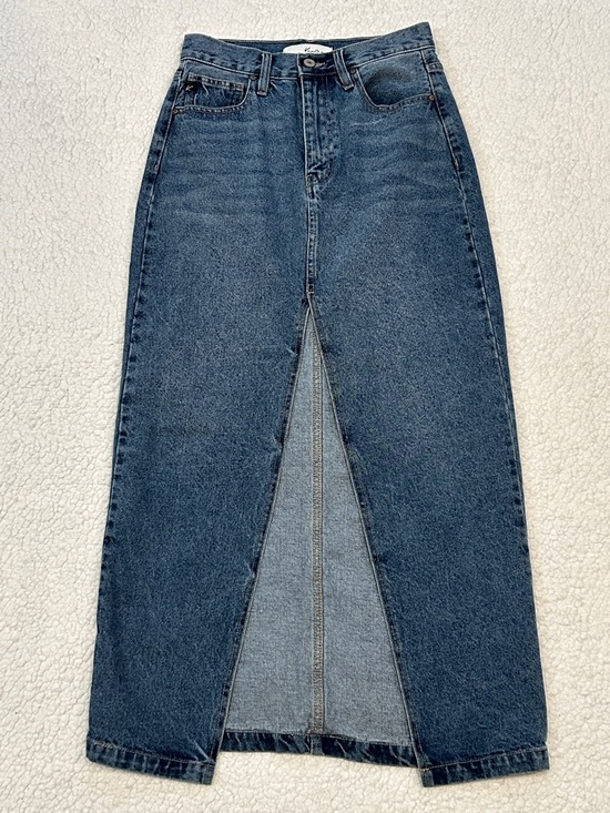 KanCan Dresses & Skirts - KanCan Pixie 90s Denim Maxi Skirt size Small Medium Wash Western Boho Festival